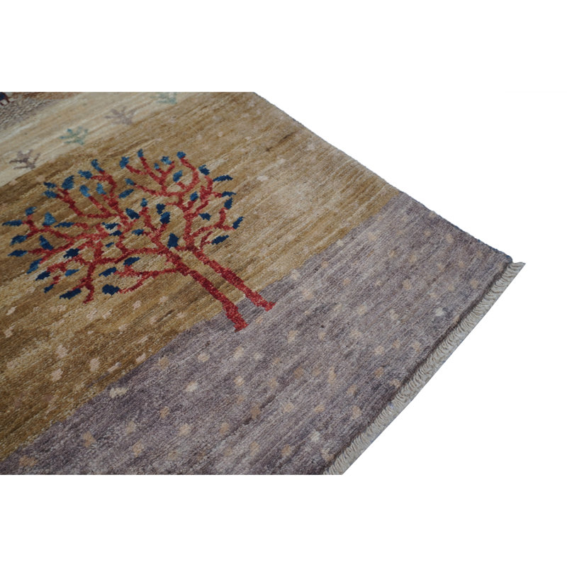 High-Quality Hand-Knotted Camel And Multi Area Rug