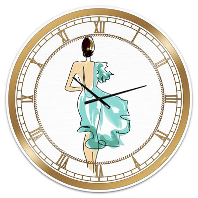 Evening Dress Fashion - Large Fashion Wall Clock