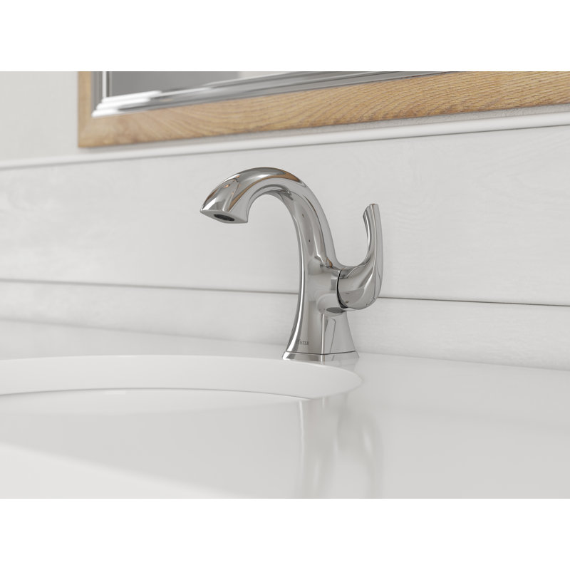 Bronson Single Hole Bathroom Faucet with Drain Assembly, Polished Chrome