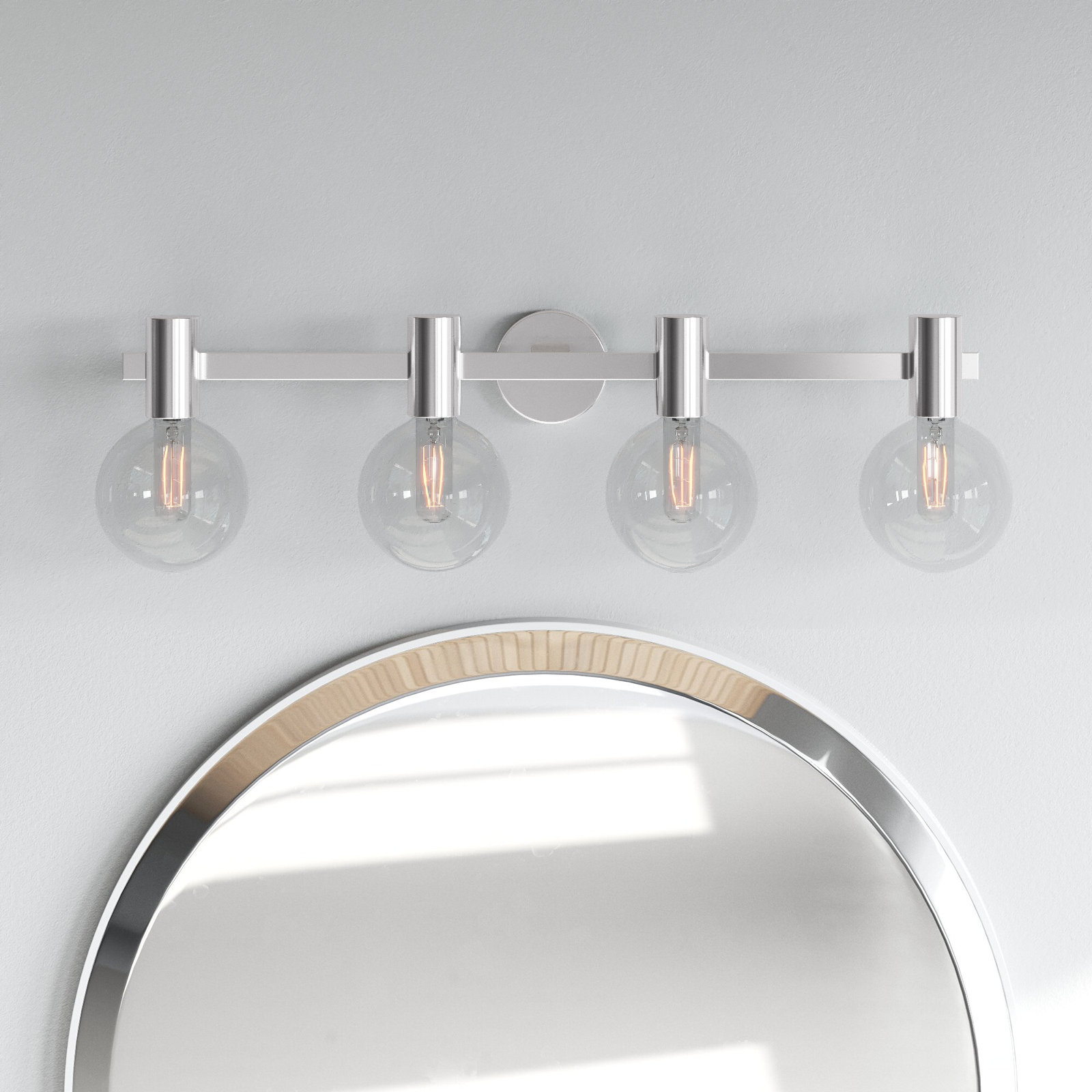 Ryenne 4 - Light Vanity Light, Chrome, 10" H x 34" W x 34" D, 4 Lights
