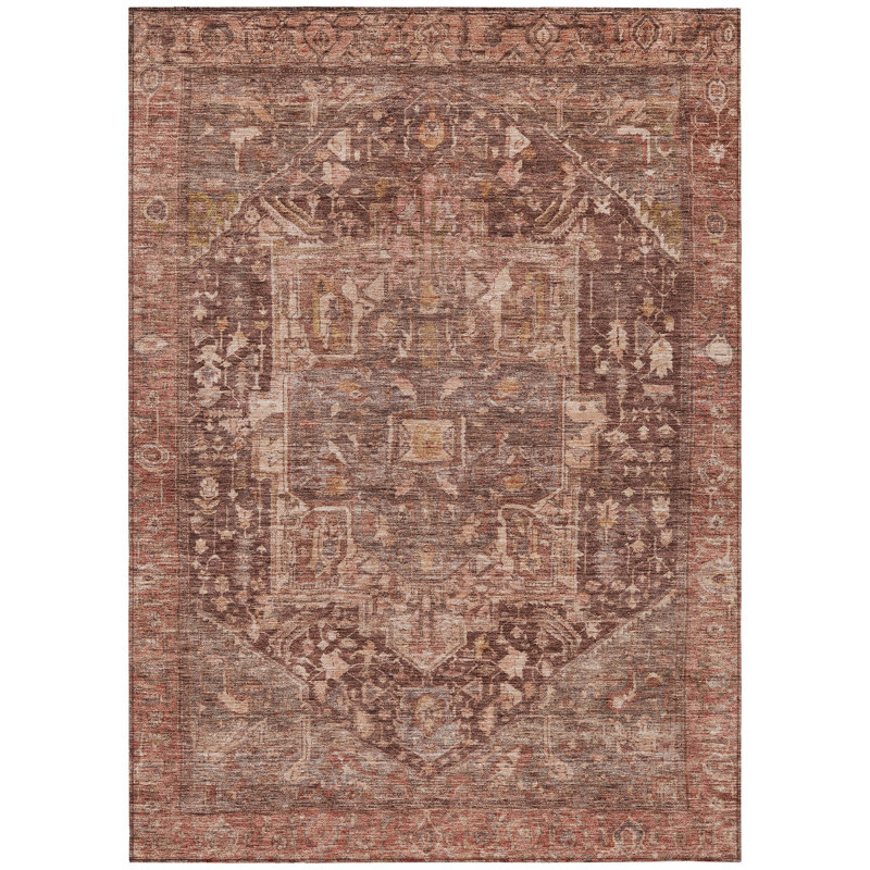Tapis intérieur lavable extérieur 3 pi x 5 pi Medallion