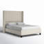 Wauseon Upholstered Wingback Queen Size Platform Bed,Cream-2023249136-2023249148