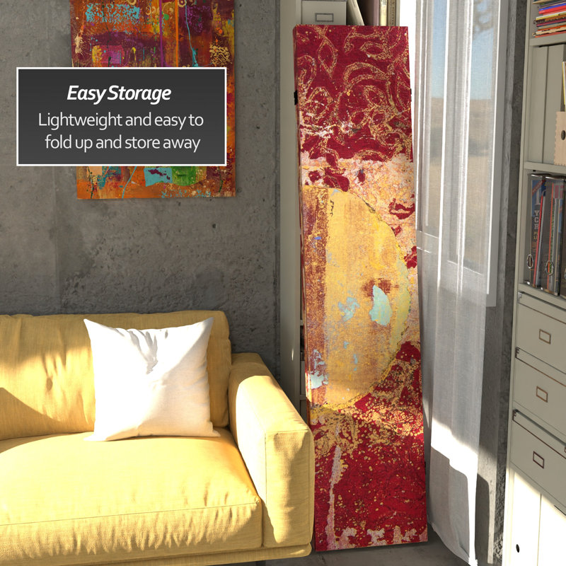 47.25'' 3 - Panel Folding Room Divider, Fire Dancer