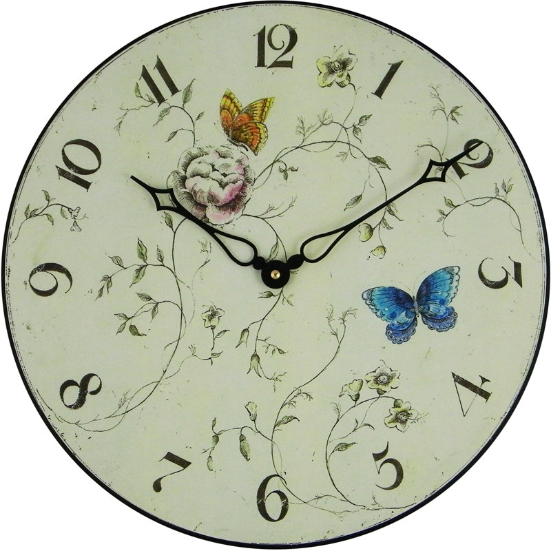Butterfly Wall Clock - 36cm