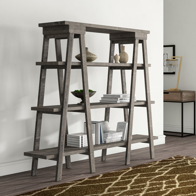 Gherlein Storage Bookcase, Weathered Charcoal