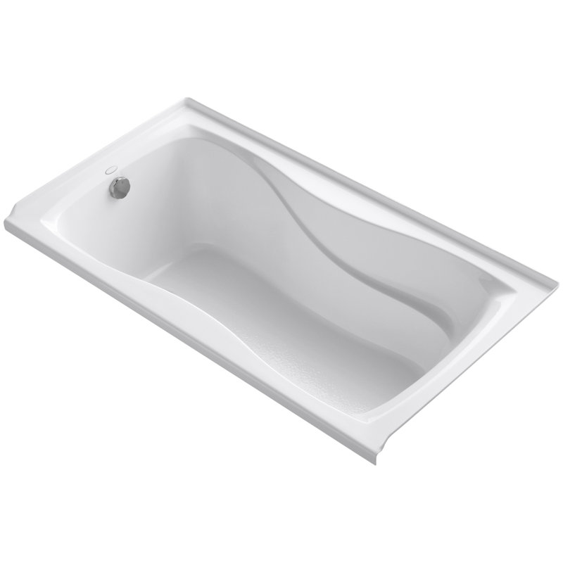 Baignoire de trempage à chute 60" x 32" Hourglass, Blanc