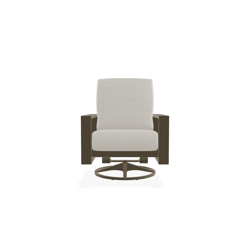 Larssen Outdoor Lounge Chair, Grasscloth Buff, Beachwood