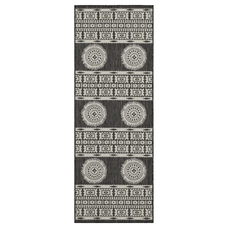 Tapis intérieur / extérieur anthracite Sunshine, Rectangle 7 pi 10 po x 10 pi 3 po