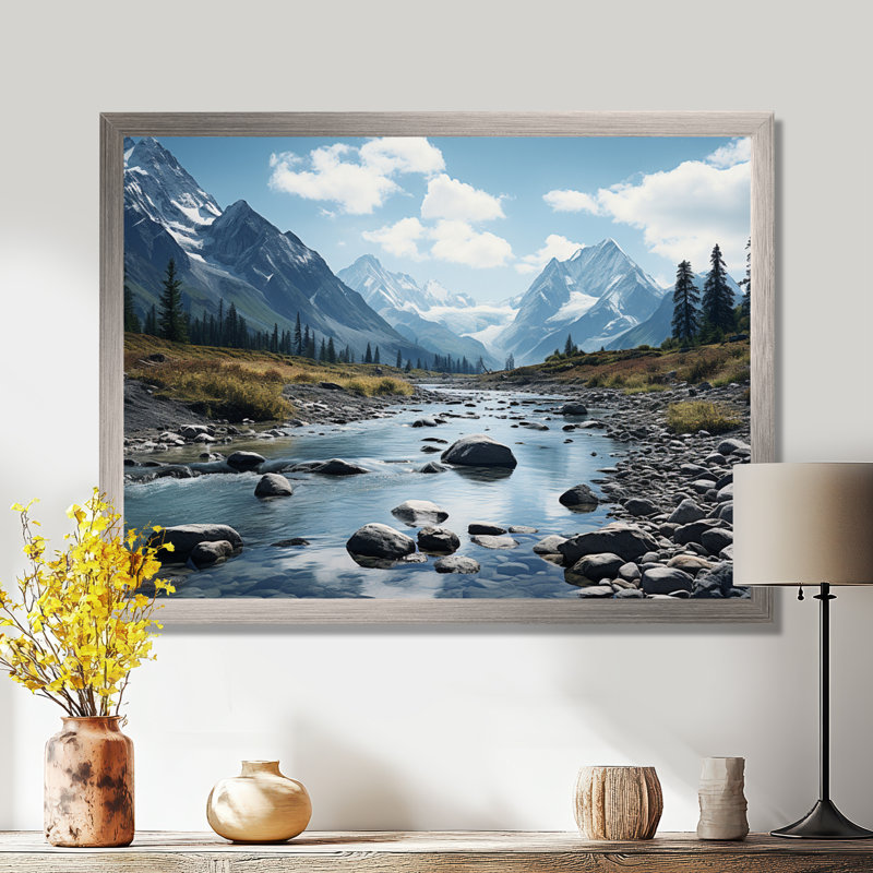 Bensyn Canada Rocky Mountain Majesty II sur toile, H 12 po x l 20 po x P 1 po, Cadre photo argenté