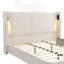 Base de lit rembourrée avec tête de lit à oreilles haute, lampe de lecture et port USB-1730507909