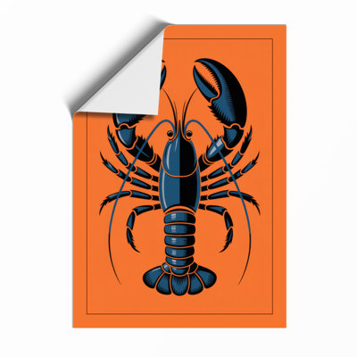 Geometric Lobster Graphic Design - Framed Print