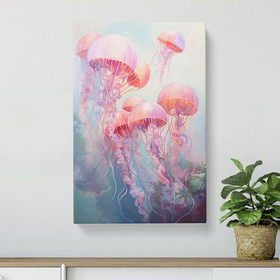 Jellyfish Bubble Gum Painting - Single Picture Frame Print