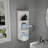 Wall Mounted Required Bathroom Shelves-387490529
