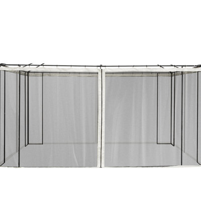 10'X13' Gazebo Netting Replacement, Cream, , Alluring Patio Mesh Replacement Netting, 10'X13', Fabulous