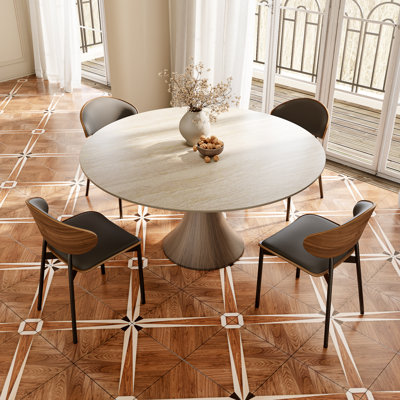 Ensemble repas en pierre Travertine Texture 4/6/8 - personne
