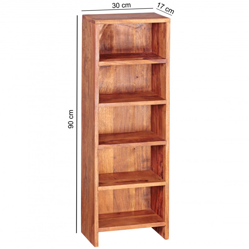Nahant 90cm H x 30cm W Solid Wood Standard Bookcase, Sheesham
