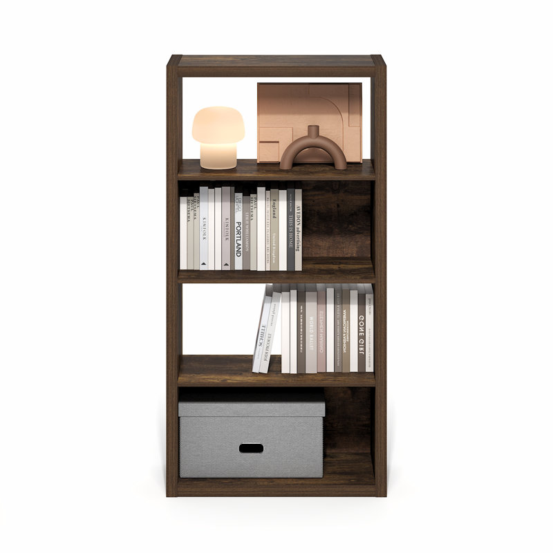 Viola Open Shelf Bookcase, Bookshelf,, (4 Shelves) 45.4"H x 23.2"W x 11.3"D, Amber Pine