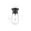 Plafonnier encastré en verre Marcel H 10 po-88045157