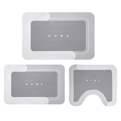 Ensemble de 3 tapis de salle de bain ultra-absorbants à séchage rapide et antidérapants