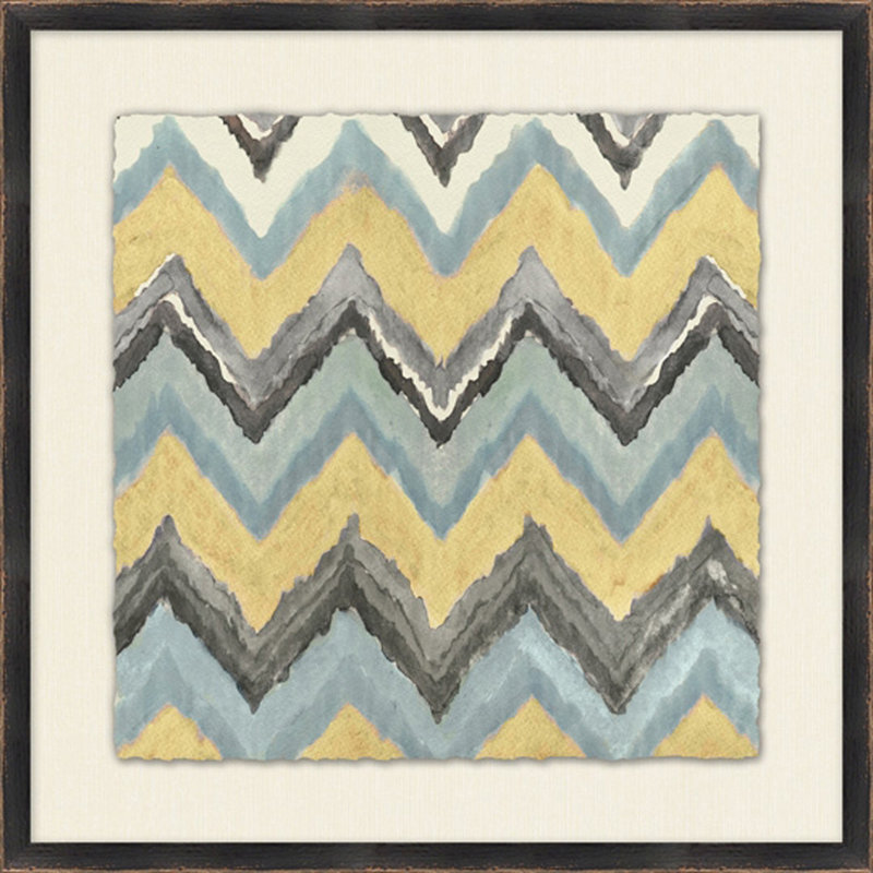 "Neutral ikat study", reproduction d’art sur papier encadrée