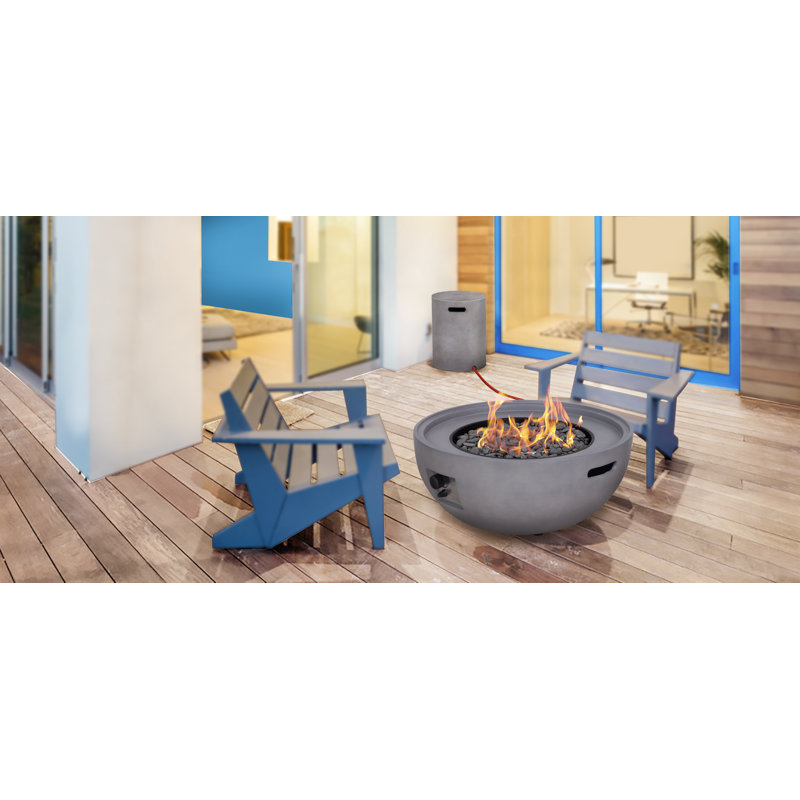 Urban Round Propane Smokeless Fire Pit, Concrete