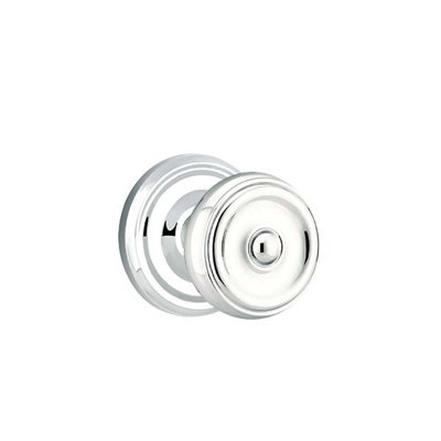 Ensemble de boutons de passage Emtek avec rosette régulière et bouton Waverly