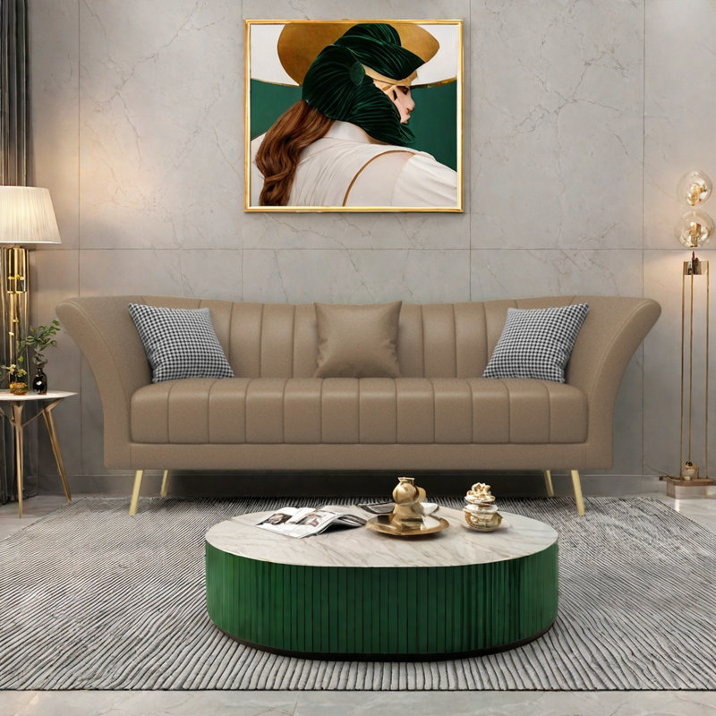 Canapé en cuir composite moderne à 3 places Modern