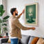 Luminous Flame Minimalist - Wrapped Canvas-841462897-841462898