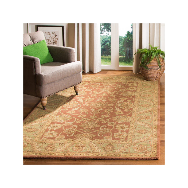Tapis oriental en laine touffeté à la main Santoyo, Rectangle 4 pi x 6 pi