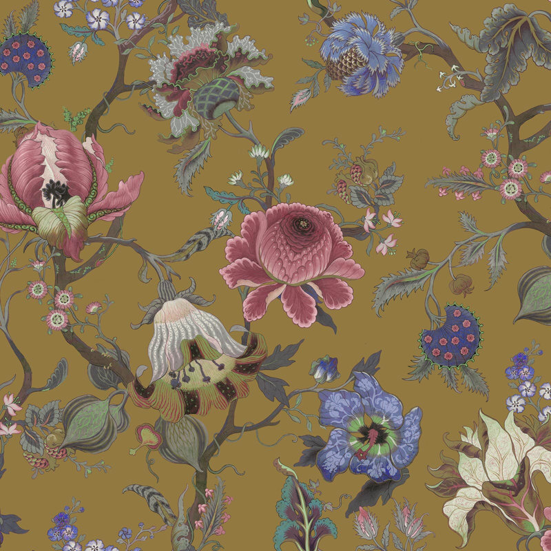 Artemis 9.84' L x 70.8" W Wallpaper Roll, Bronze