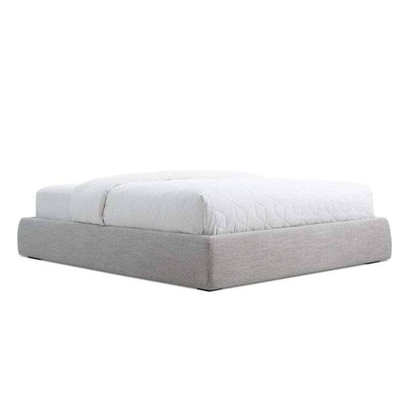 Lid Upholstered Storage Bed, Vesper Marine Blue, Twin, No Storage