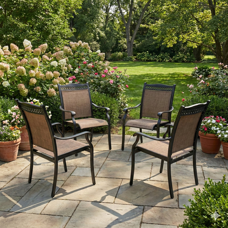 MEDRINO PVC-coated polyester Chair Pack of 4