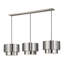 Très grand lustre linéaire en nickel brossé 3 lumières Ordaz-121436258