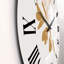 Minimal Design botanique en brun et blanc - Horloge murale traditionnelle-60327089