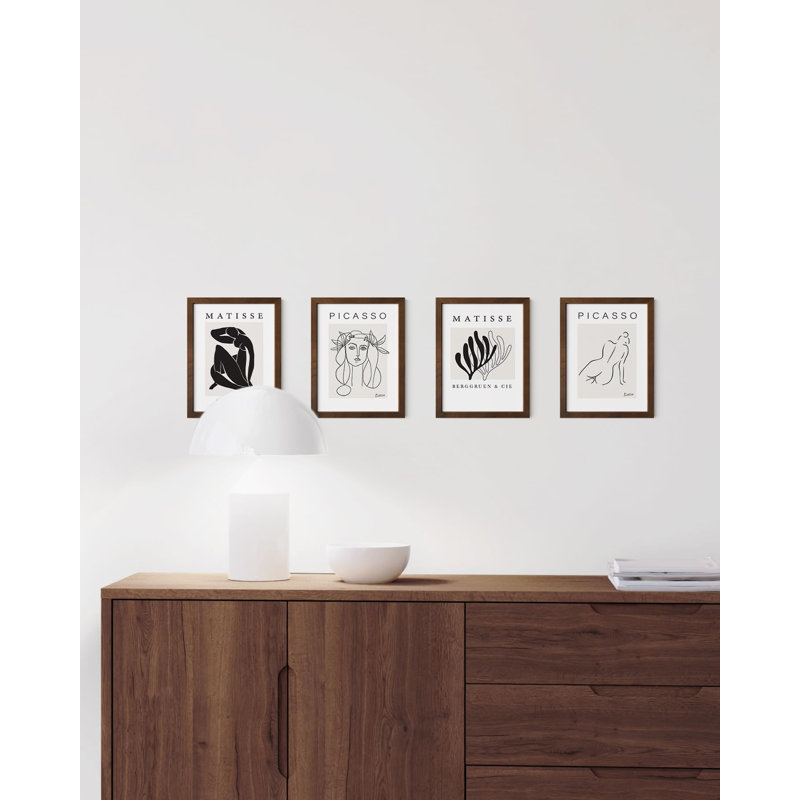 Cadre photo - ensemble de 4, Noyer