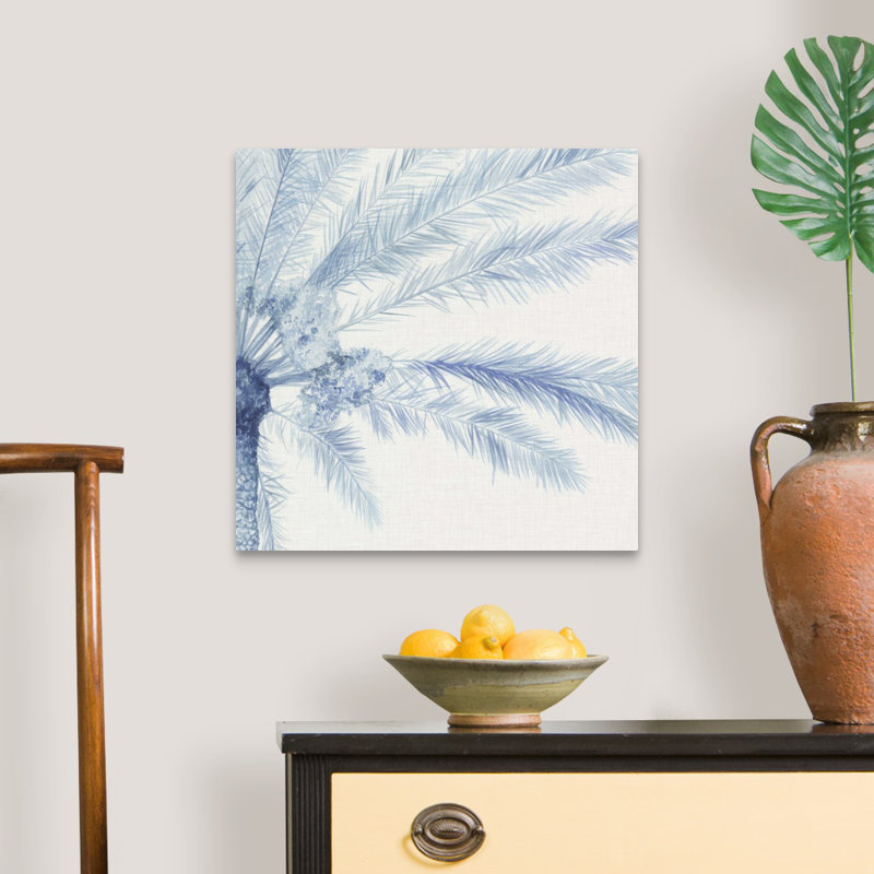 Art mural sur toile Chambray Palms II, Toile tendue, H 20 po x l 20 po x P 1,25 po