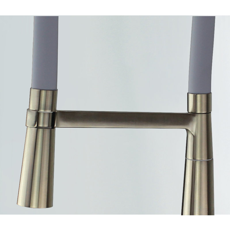 Transolid Bell'arte Pull Down Kitchen Faucet, Luxe Stainless/Gray