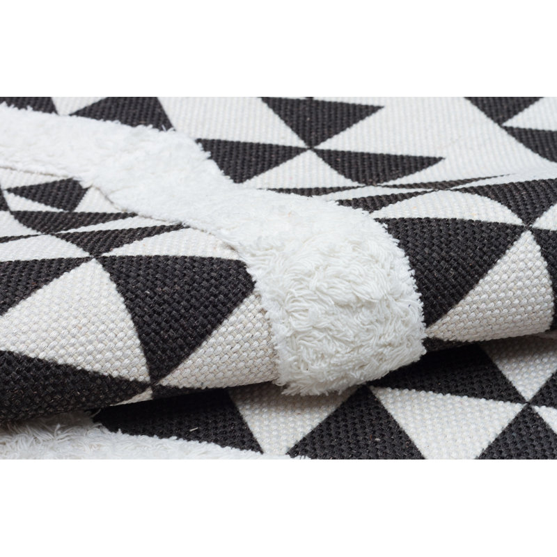 Tapis intérieur / extérieur rectangulaire en coton Iyleen, Rectangle 5 pi 1 po x 7 pi 7 po