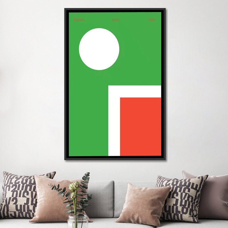« baggio, italie 1994 », impression sur toile, H 60 po x l 40po x P 1,5 po, Toile avec cadre noir, Pas de tapis