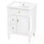 Meuble-lavabo avec lavabo, 2 tiroirs et tablettes de porte-132519402-132519404