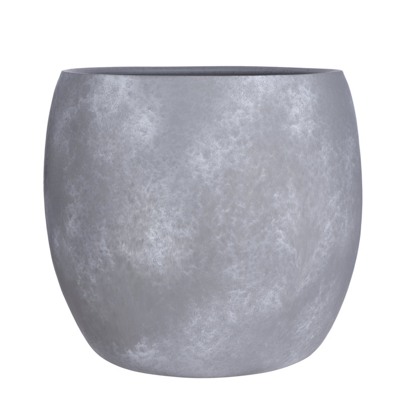 Outen Pot Round , Light Grey, 35cm H x 38cm W x 38cm D