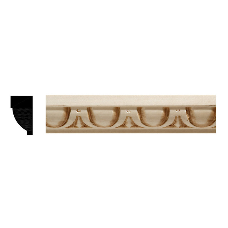 47.5" Unfinished Egg and Dart Chair Rail Moulding