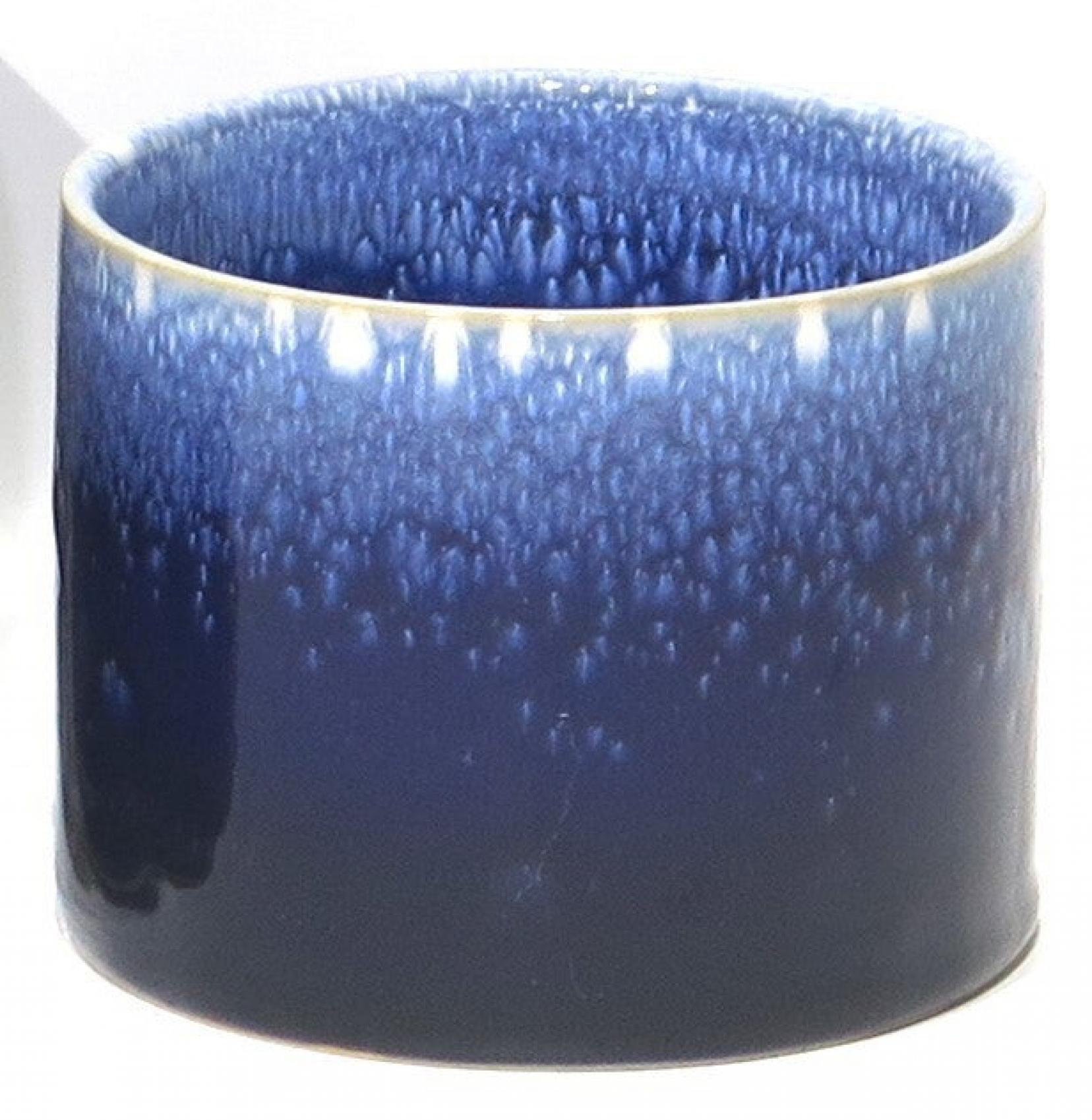 Ebern Designs Marine Blue Reactive Glaze Ceramic Planter | Wayfair
