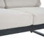 Ensemble de causeuse 4 pièces, finition noire avec coussin