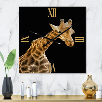 Portrait of A Giraffe VI - Farmhouse Wall Clock