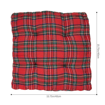 Checkered Chair Cushion with PP Cotton Filling