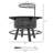 2-In-1 Fire Pit, BBQ Grill, 33" Portable Wood Burning Firepit With Adjustable Cooking Grate, Pan And Poker