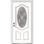 Petite porte d'entrée ovale de luxe en fibre de verre pré-suspendue 2 panneaux Grace Grace-2033027625-2033027666