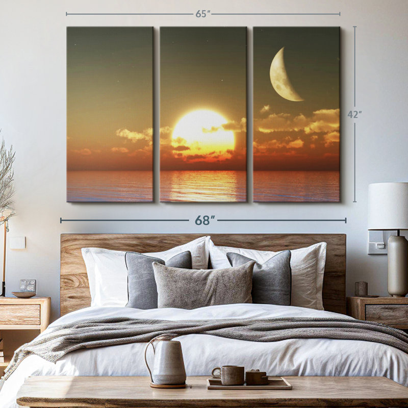 " Sunset Moon " on, 42" H x 65" W x 1.25" D