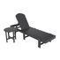 Chaise longue inclinable longue avec table 77,6 po Geoff